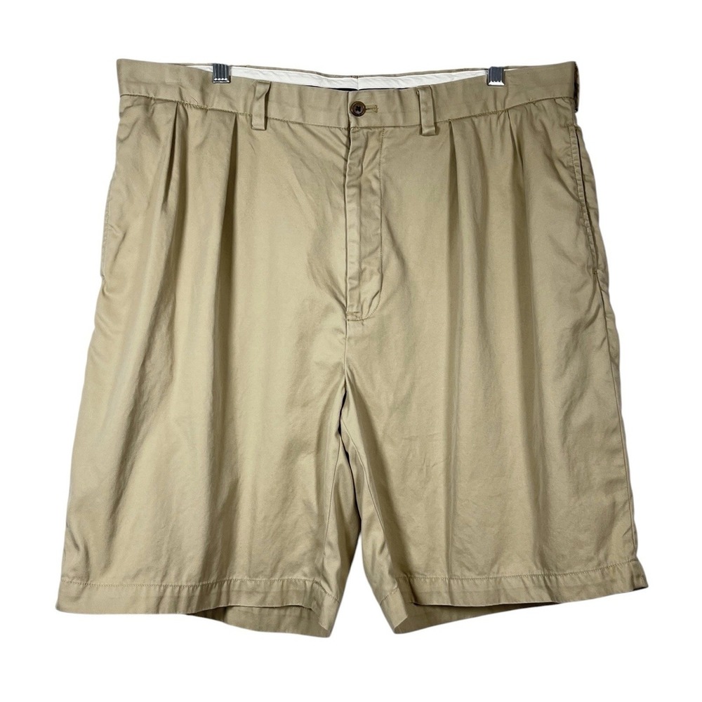 POLO‎ RALPH LAUREN Sz 38 Shorts Golf Fairway Men Tan Khakis Beige Pleated